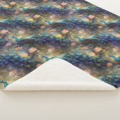 Couverture Sherpa Paon Floral (3/4)