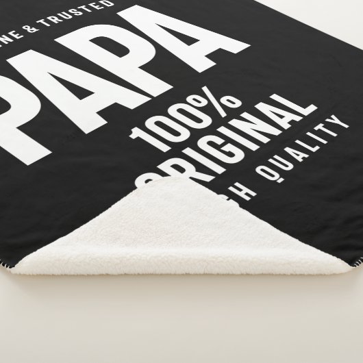 Couverture Sherpa Papa authentique et fiable | Cadeau Père (3/4)