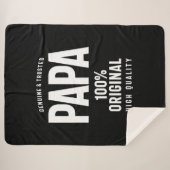 Couverture Sherpa Papa authentique et fiable | Cadeau Père (Devant (Horizontal))