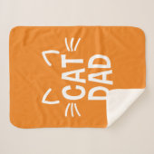 Couverture Sherpa Papa Chat Avec Oreilles Et Whiskers (Devant (Horizontal))