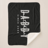 Couverture Sherpa Papa Depuis 20XX Moderne Élégant Simple (Devant)