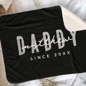 Couverture Sherpa Papa Depuis 20XX Moderne Élégant Simple