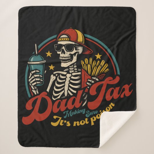 Couverture Sherpa Papa Impôt S'assurer que ce n'est pas du poison Sq (Devant)