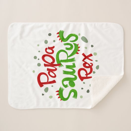 Couverture Sherpa Papa Saurus Rex Graphic (Devant (Horizontal))