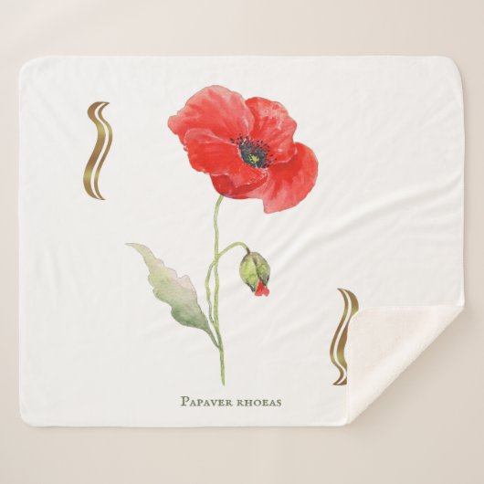 Couverture Sherpa Papaver rhoeas  (Devant (Horizontal))