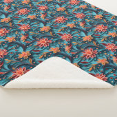 Couverture Sherpa Papier floral sans joint motif Sherpa Blanket (3/4)