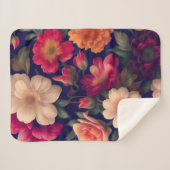 Couverture Sherpa Papier peint à motifs floraux (Devant (Horizontal))