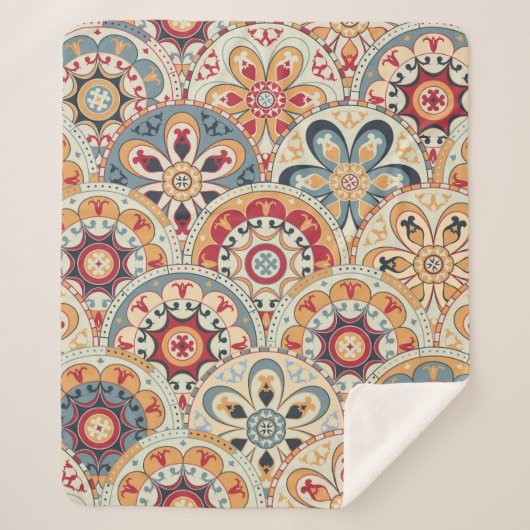 Couverture Sherpa Papier peint abstrait sans couture avec cercles co (Devant)