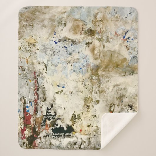 Couverture Sherpa Papier peint Brown et rouge (Devant)