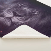 Couverture Sherpa Papier peint Galaxy Lion Face Art (3/4)