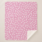 Couverture Sherpa Papier Polka Dot Enveloppant Rose (Devant)