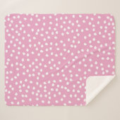 Couverture Sherpa Papier Polka Dot Enveloppant Rose (Devant (Horizontal))