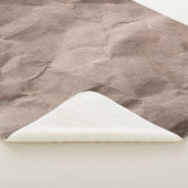Couverture Sherpa Papier Rustique Crumpled : Texture Vintage (3/4)