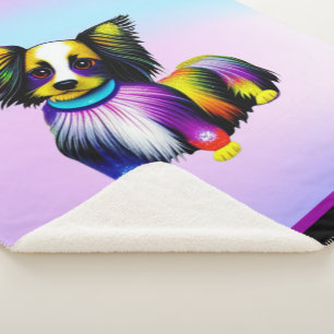 Couverture Sherpa Papillion Pop Art Pastel