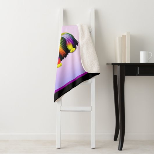 Couverture Sherpa Papillion Pop Art Pastel (En situation)