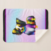 Couverture Sherpa Papillion Pop Art Pastel (Devant (Horizontal))
