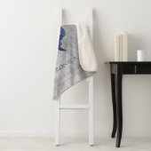 Couverture Sherpa Papillon à bijoux bleu personnalisé (En situation)