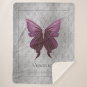 Couverture Sherpa Papillon à bijoux Magenta (Devant)