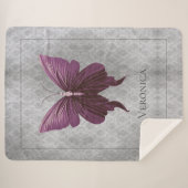 Couverture Sherpa Papillon à bijoux Magenta (Devant (Horizontal))