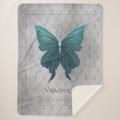 Couverture Sherpa Papillon à bijoux turquoise (Devant)