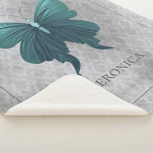 Couverture Sherpa Papillon à bijoux turquoise (3/4)