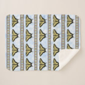 Couverture Sherpa Papillon à queue jaune petit (Devant (Horizontal))