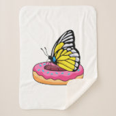 Couverture Sherpa Papillon avec Donut (Devant)