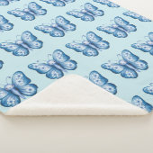 Couverture Sherpa Papillon bleu (3/4)
