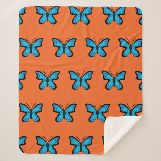 Couverture Sherpa Papillon bleu (Devant)