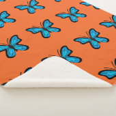 Couverture Sherpa Papillon bleu (3/4)