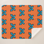 Couverture Sherpa Papillon bleu (Devant (Horizontal))