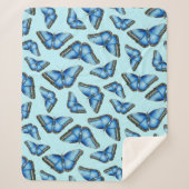 Couverture Sherpa Papillon bleu Morpho (Devant)