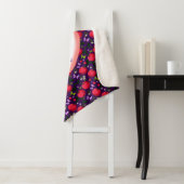 Couverture Sherpa Papillon Cerise Mignon personnalisé et sur mesure (En situation)