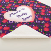 Couverture Sherpa Papillon Cerise Mignon personnalisé et sur mesure (3/4)