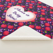 Couverture Sherpa Papillon Cerise Mignon personnalisé et sur mesure (3/4)