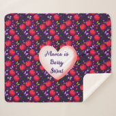 Couverture Sherpa Papillon Cerise Mignon personnalisé et sur mesure (Devant (Horizontal))