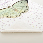 Couverture Sherpa Papillon de beauté verte à la menthe (3/4)