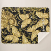 Couverture Sherpa Papillon de nom personnalisé (Devant (Horizontal))