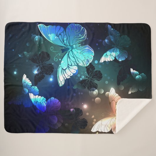 Couverture Sherpa Papillon de nuit (Devant (Horizontal))