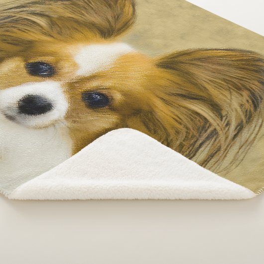 Couverture Sherpa Papillon (Hound Tri) Peinture - Art Chien original (3/4)