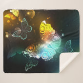 Couverture Sherpa Papillon lumineux et papillons de nuit (Devant (Horizontal))