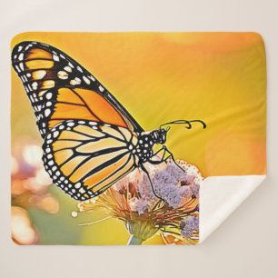 Couverture Sherpa Papillon Majestic Gros plan