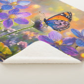 Couverture Sherpa Papillon minuscule sur les Fleurs sauvages au leve (3/4)