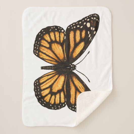 Couverture Sherpa Papillon monarque (Devant)