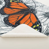 Couverture Sherpa Papillon monarque sur coneflowers (3/4)