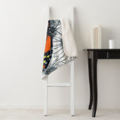 Couverture Sherpa Papillon monarque sur coneflowers (En situation)