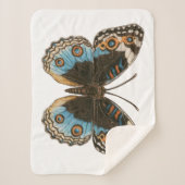 Couverture Sherpa Papillon Pansy Bleu (Devant)