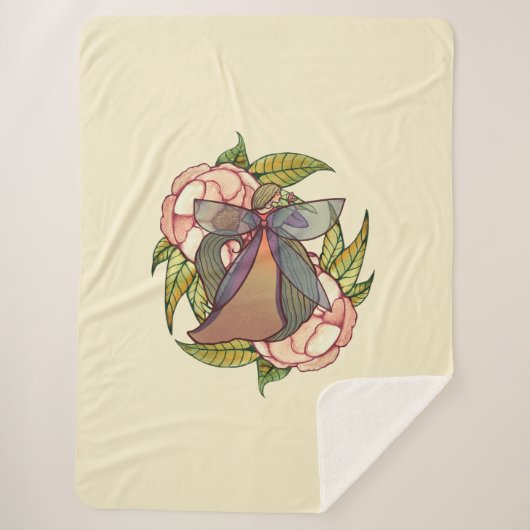 Couverture Sherpa Papillon Peony Fairy Peonies (Devant)