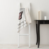 Couverture Sherpa Papillon rose Floral Personnalisé Sherpa Blanket (En situation)