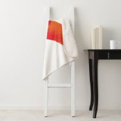 Couverture Sherpa Papillon rouge orange avec votre nom (En situation)